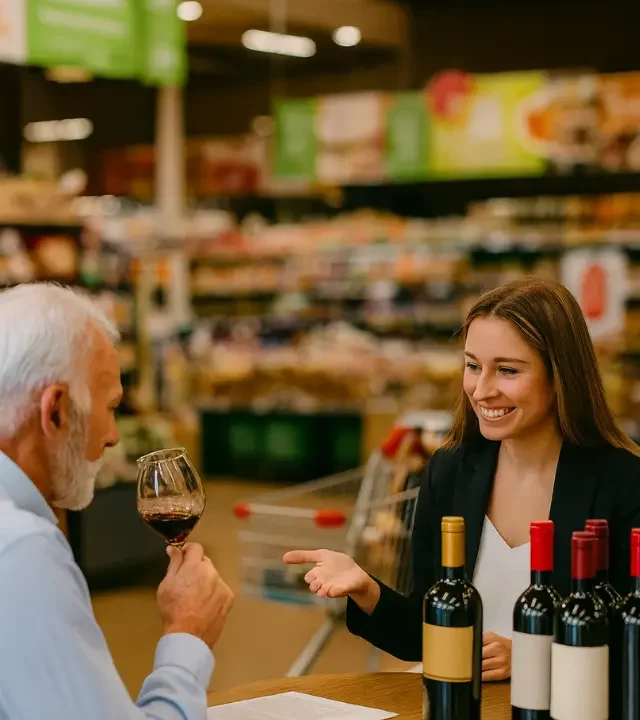 ata de vinos en evento profesional como estrategia de marketing en Europa del Este.